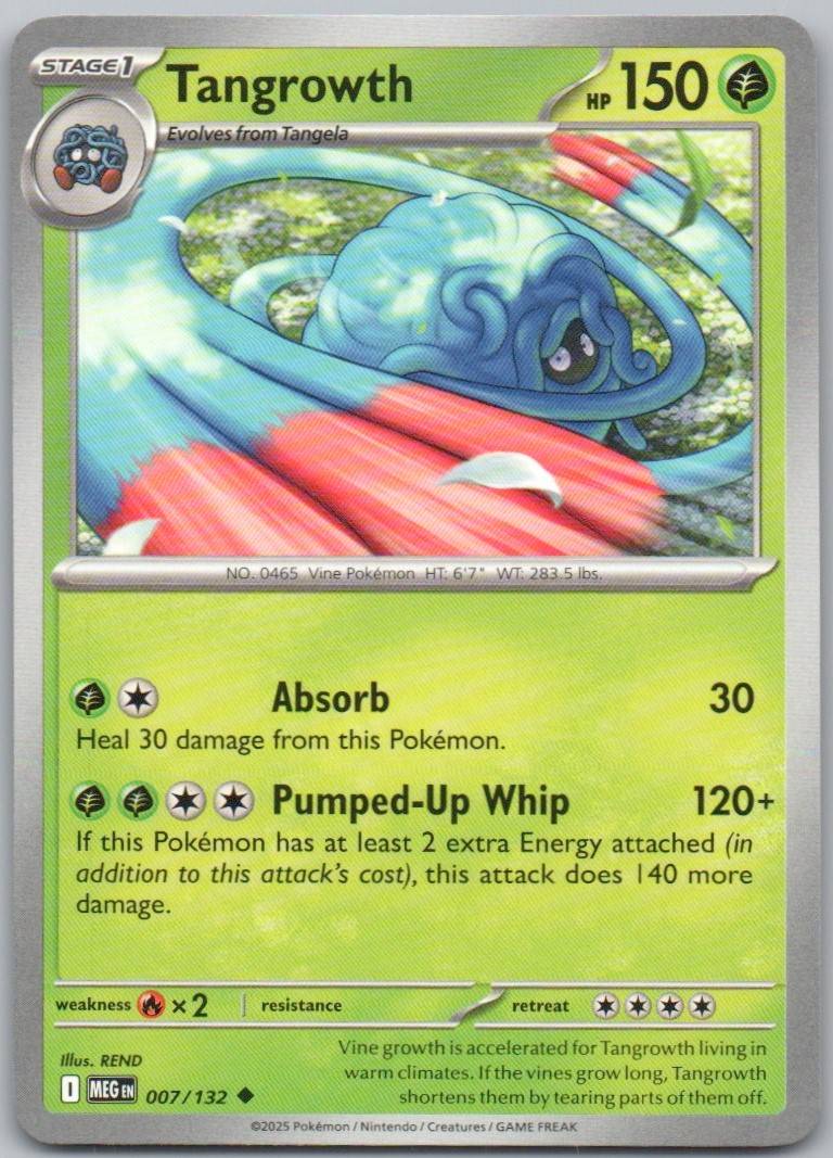 Tangrowth 007 Normal Grass Card - Mega Evolution