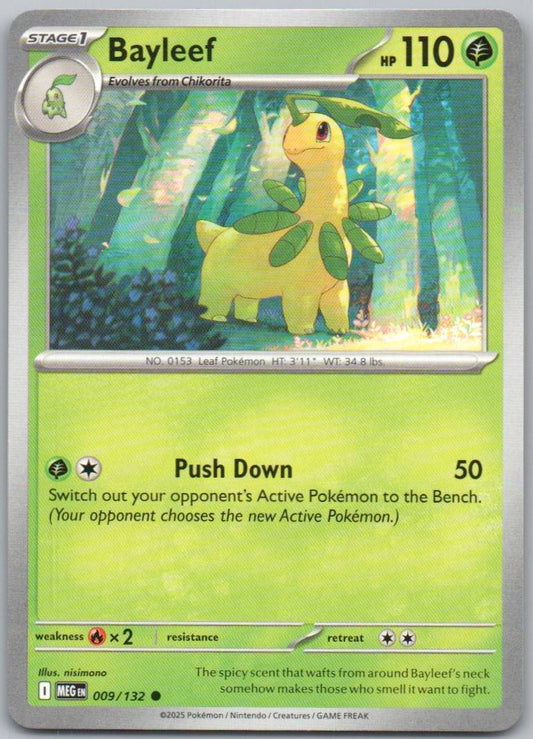 Bayleaf 009 Normal Grass Card - Mega Evolution