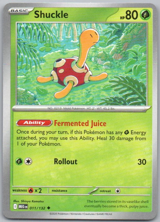 Shuckle 011 Normal Grass Card - Mega Evolution