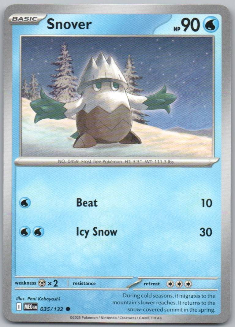 Snover 035 Normal Water Card - Mega Evolution