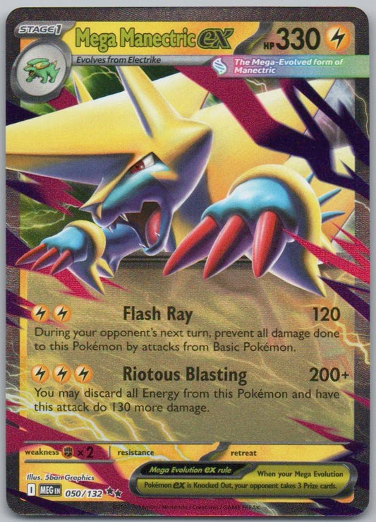 Mega Manectric EX 050 d Lightning Card - Mega Evolution