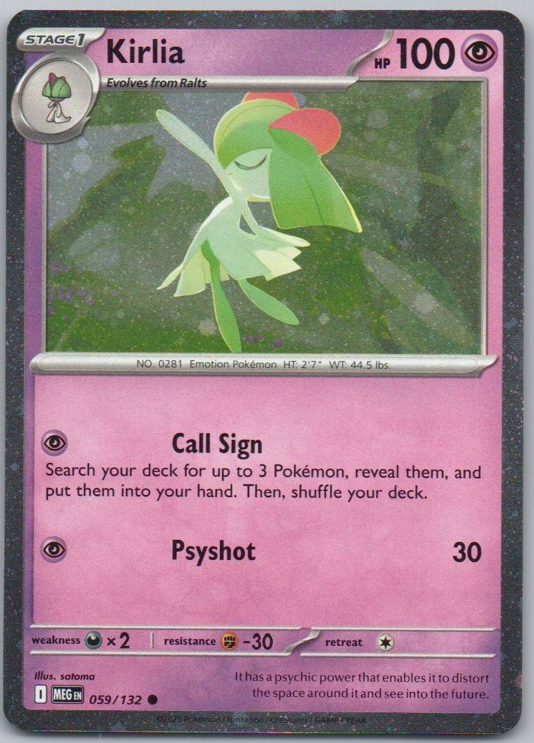 Kirlia 059 Cosmos Psychic Card - Mega Evolution