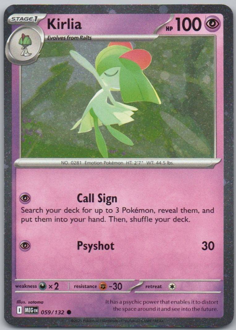 Kirlia 059 Cosmos Psychic Card - Mega Evolution