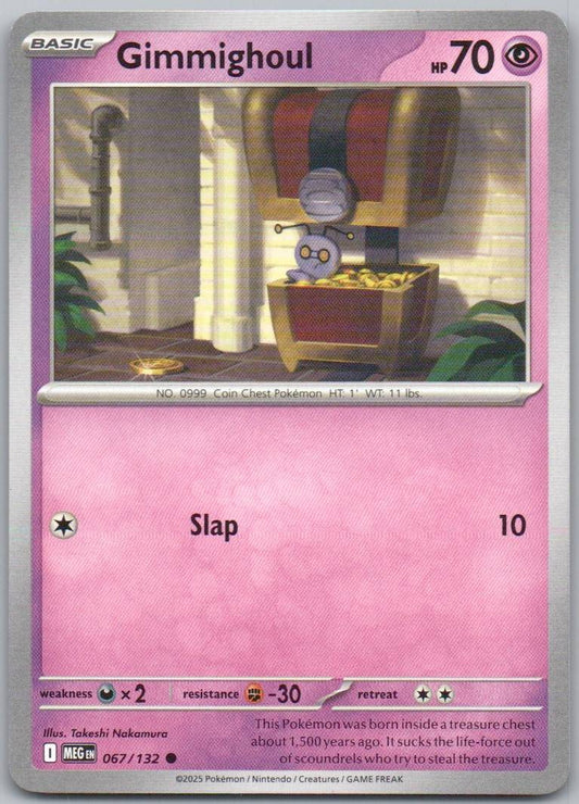 Gimmighoul 067 Normal Psychic Card - Mega Evolution