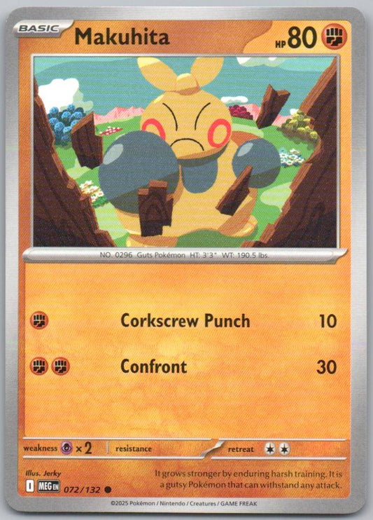 Makuhita 072 Normal Fighting Card - Mega Evolution