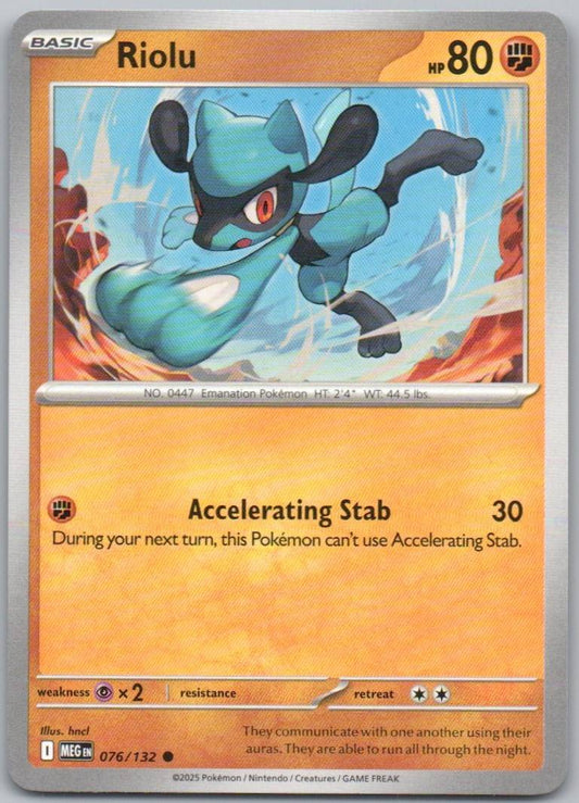 Riolu 076 Normal Fighting Card - Mega Evolution