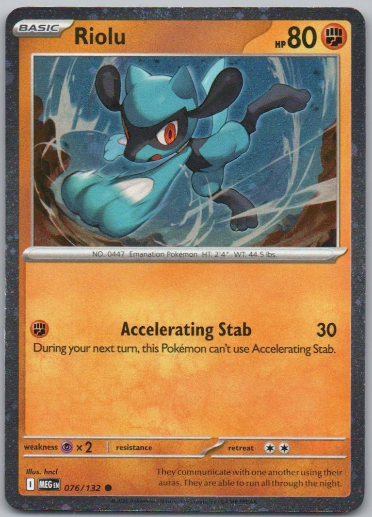 Riolu 076 Cosmos Fighting Card - Mega Evolution