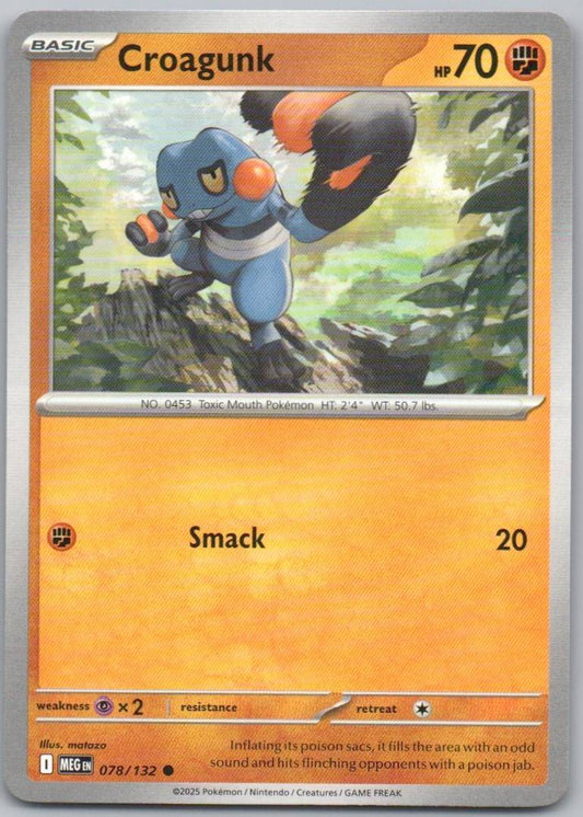 Croagunk 078 Normal Fighting Card - Mega Evolution