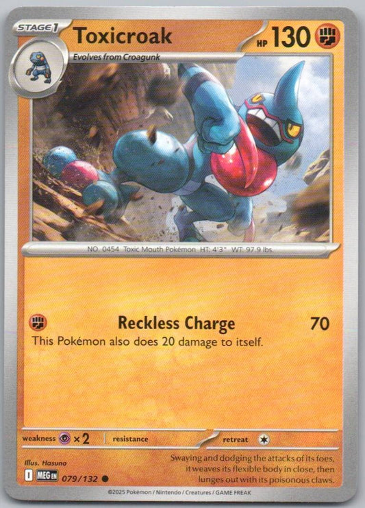 Toxicroak 079 Normal Fighting Card - Mega Evolution