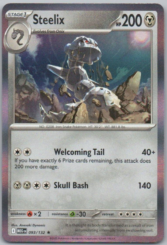 Steelix 093 Holo Steel Card - Mega Evolution