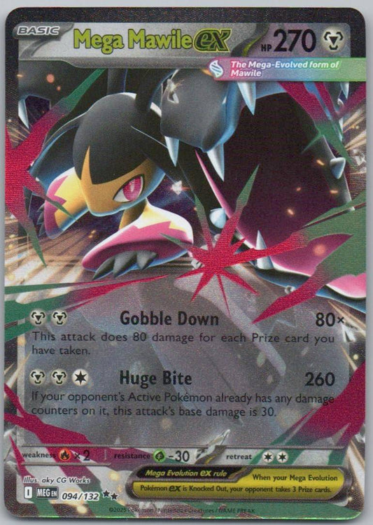 Mega Mawile EX 094 Holo Steel Card - Mega Evolution