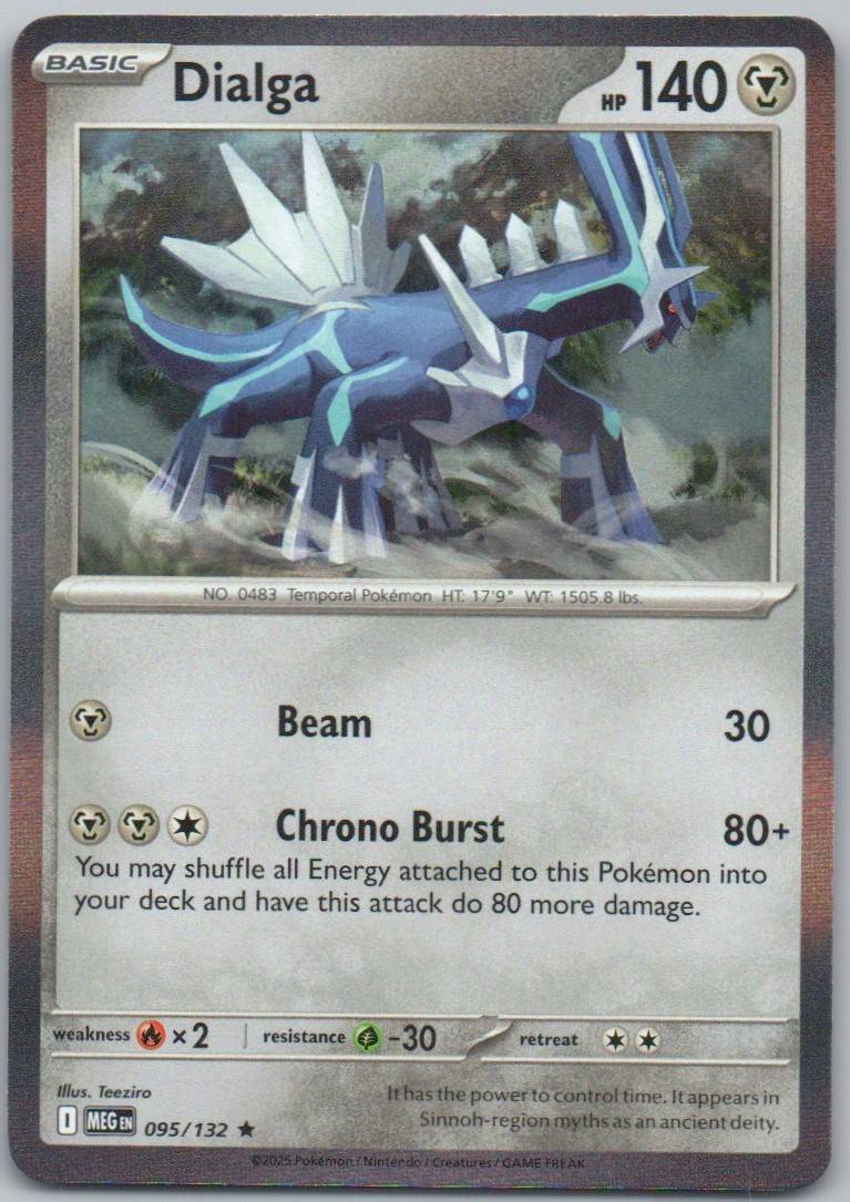 Dialga 095 Holo Steel Card - Mega Evolution
