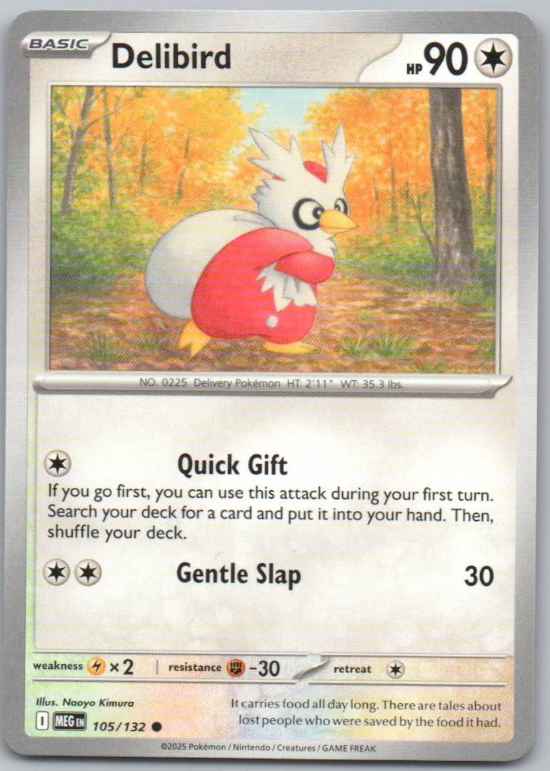 Delibird 105 Normal Colorless Card - Mega Evolution