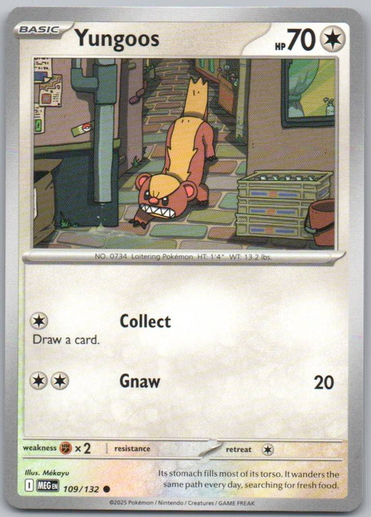 Yungoos 109 Normal Colorless Card - Mega Evolution