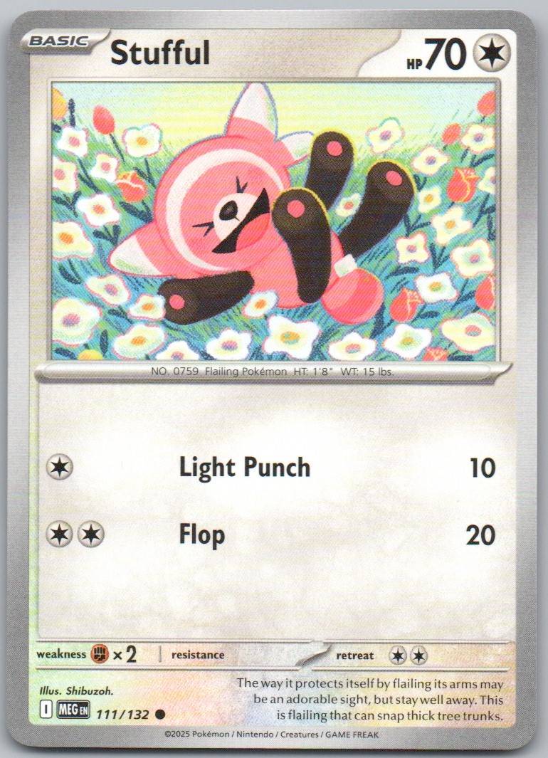 Stufful 111 Normal Colorless Card - Mega Evolution