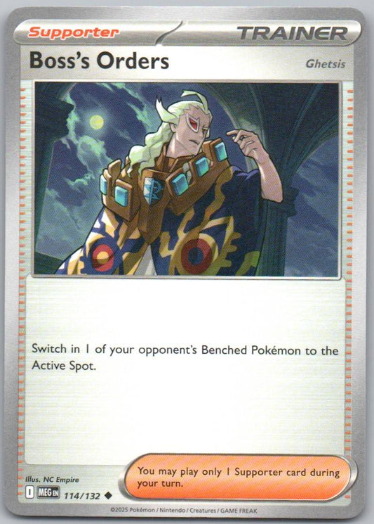 Boss's Orders (Ghetsis) 114 Normal Trainer Card - Mega Evolution