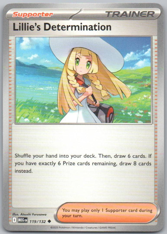 Lillie's Determination 119 Normal Trainer Card - Mega Evolution