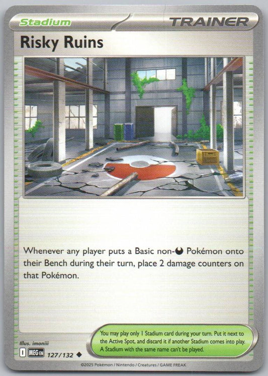 Risky Ruins 127 Normal Trainer Card - Mega Evolution