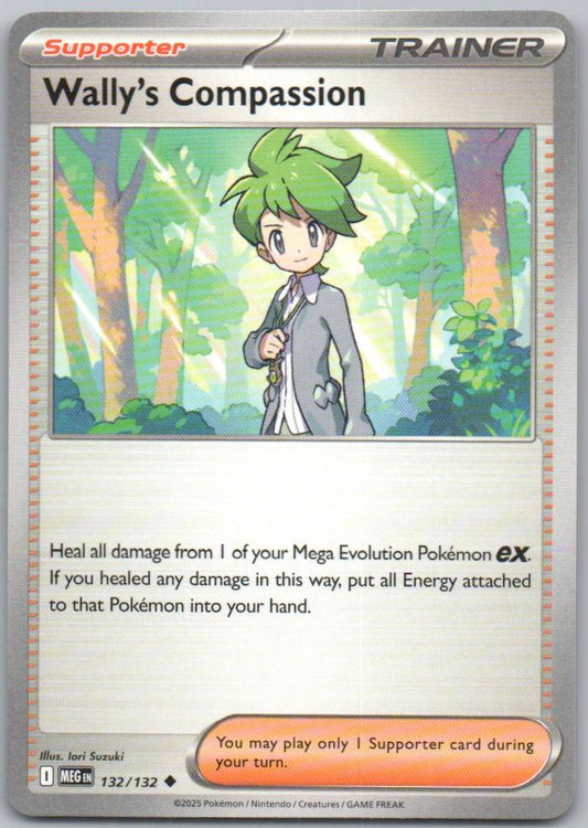 Wally's Compassion 132 Normal Trainer Card - Mega Evolution