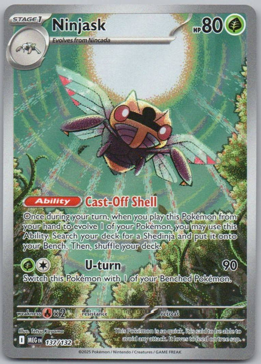 Ninjask 137 Holo Grass Card - Mega Evolution