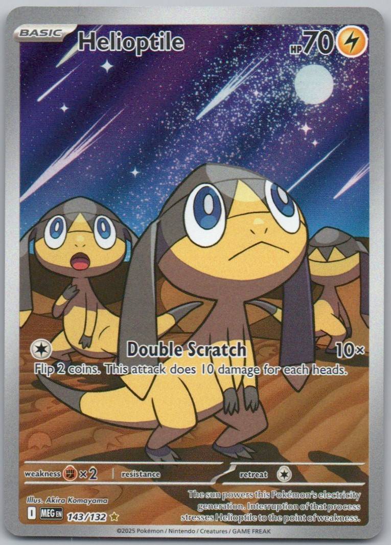 Helioptile 143 Holo Lightning Card - Mega Evolution