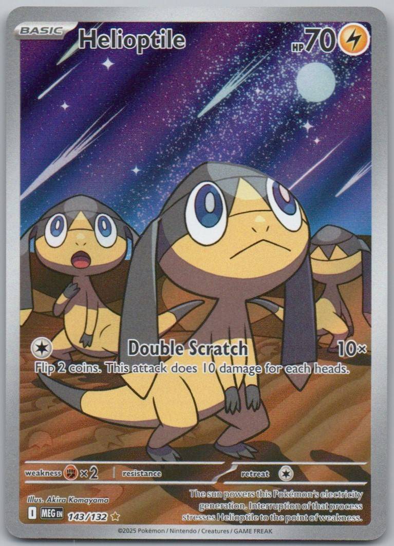 Helioptile 143 Holo Lightning Card - Mega Evolution