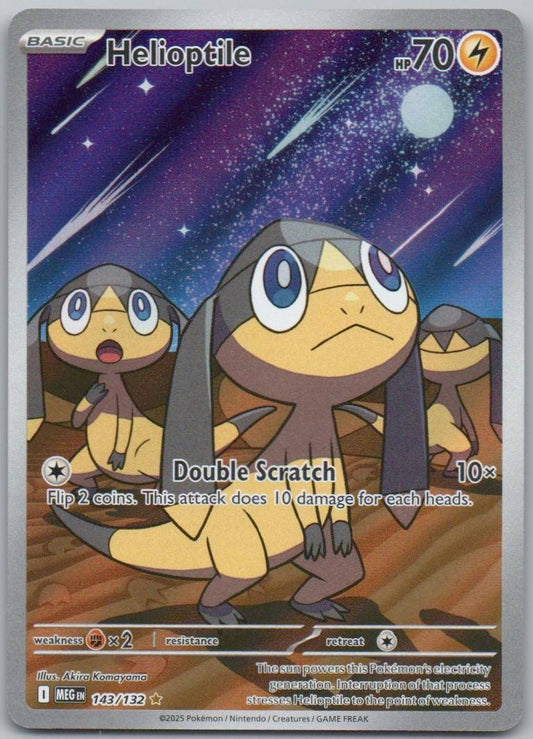 Helioptile 143 Holo Lightning Card - Mega Evolution