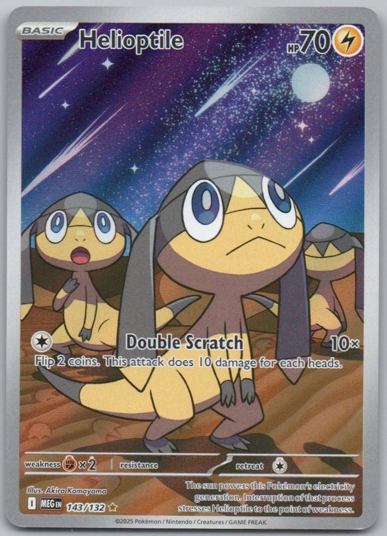 Helioptile 143 Holo Lightning Card - Mega Evolution