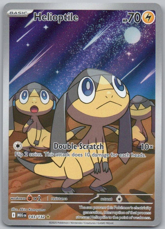 Helioptile 143 Holo Lightning Card - Mega Evolution