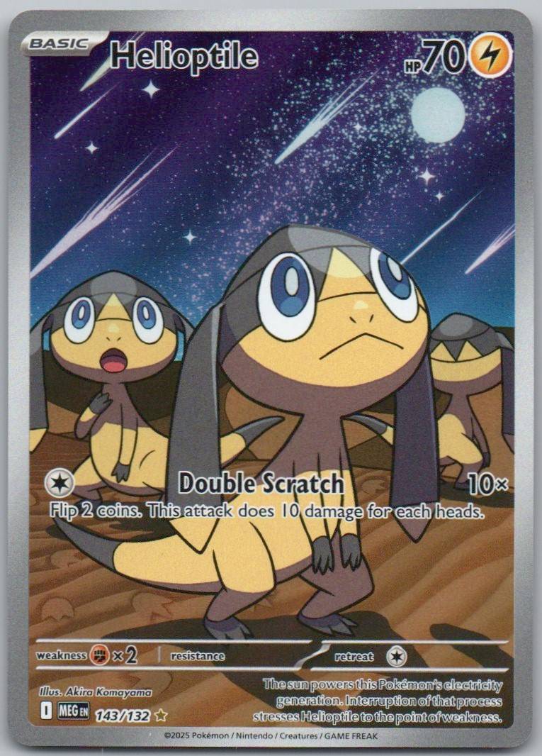 Helioptile 143 Holo Lightning Card - Mega Evolution