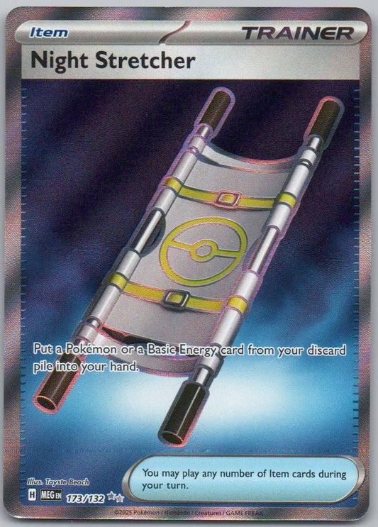 Night Stretcher 173 Holo Trainer Card - Mega Evolution
