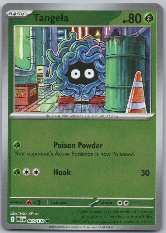 Tangela 006 Reverse Holo Grass Card - Mega Evolution