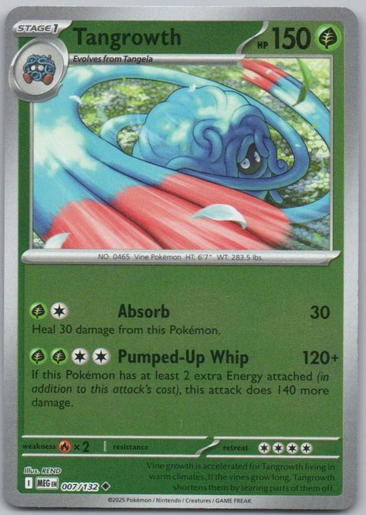 Tangrowth 007 Reverse Holo Grass Card - Mega Evolution