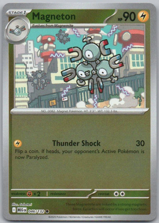 Magneton 046 Reverse Holo Lightning Card - Mega Evolution
