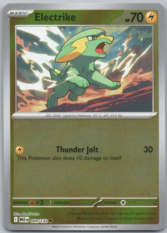 Electrike 049 Reverse Holo Lightning Card - Mega Evolution