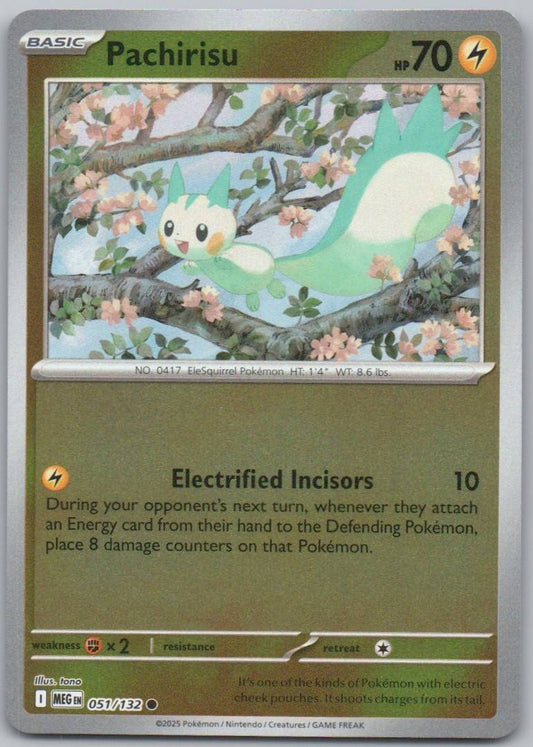Pachirisu 051 Reverse Holo Lightning Card - Mega Evolution