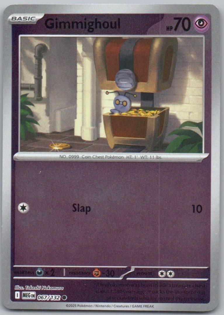 Gimmighoul 067 Reverse Holo Psychic Card - Mega Evolution