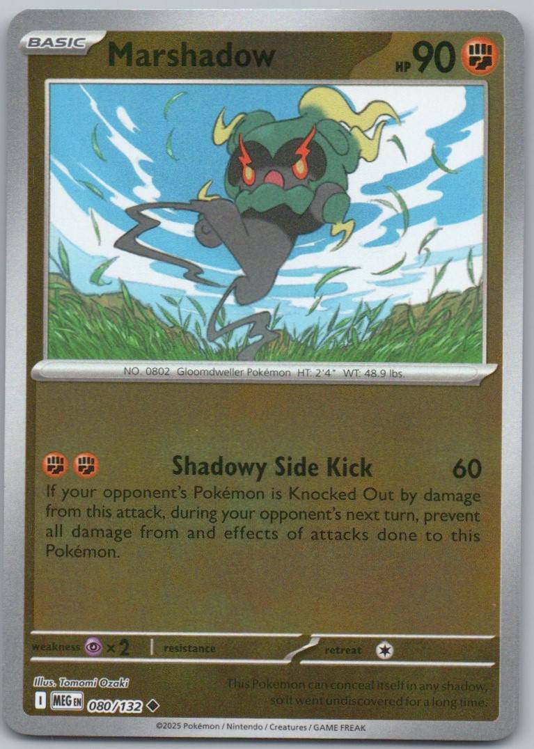 Marshadow 080 Reverse Holo Fighting Card - Mega Evolution