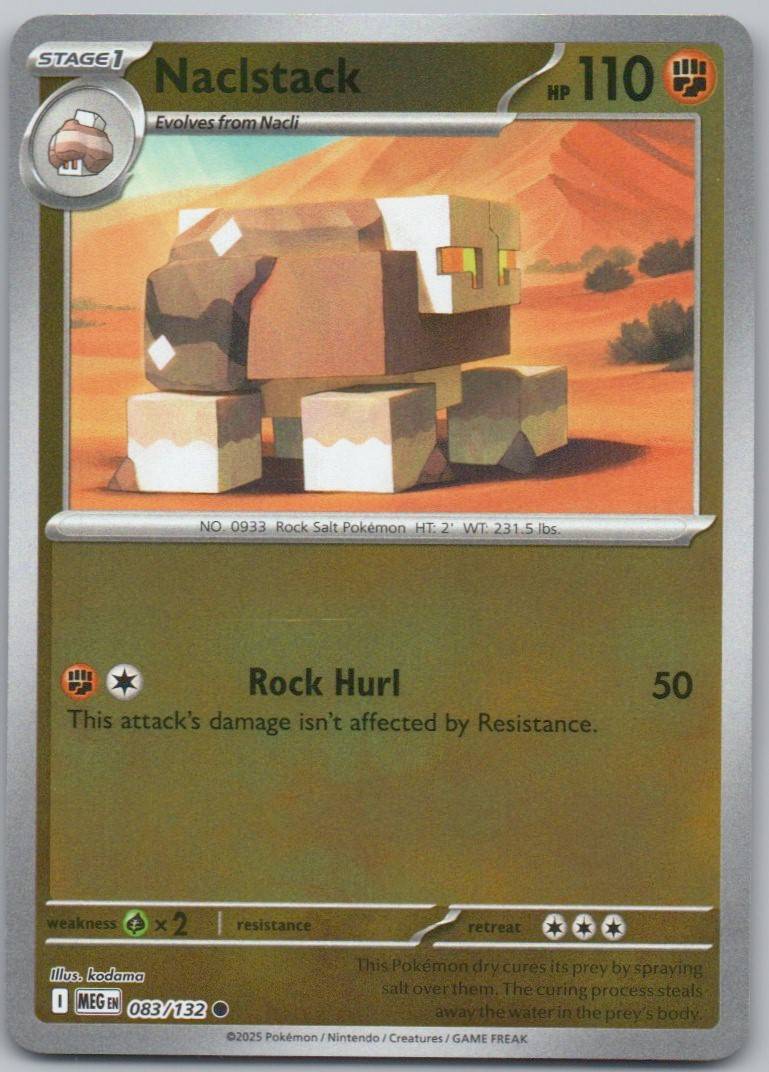 Naclstack 083 Reverse Holo Fighting Card - Mega Evolution