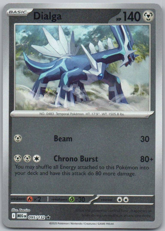 Dialga 095 Reverse Holo Steel Card - Mega Evolution