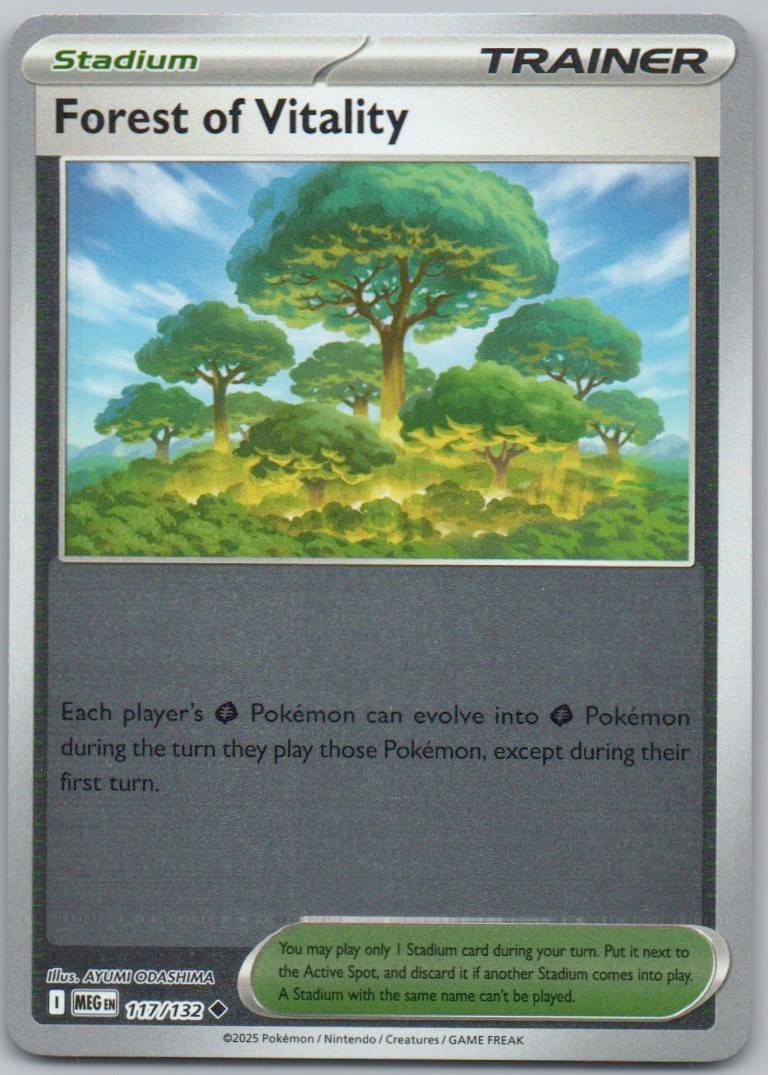 Forest of Vitality 117 Reverse Holo Trainer Card - Mega Evolution