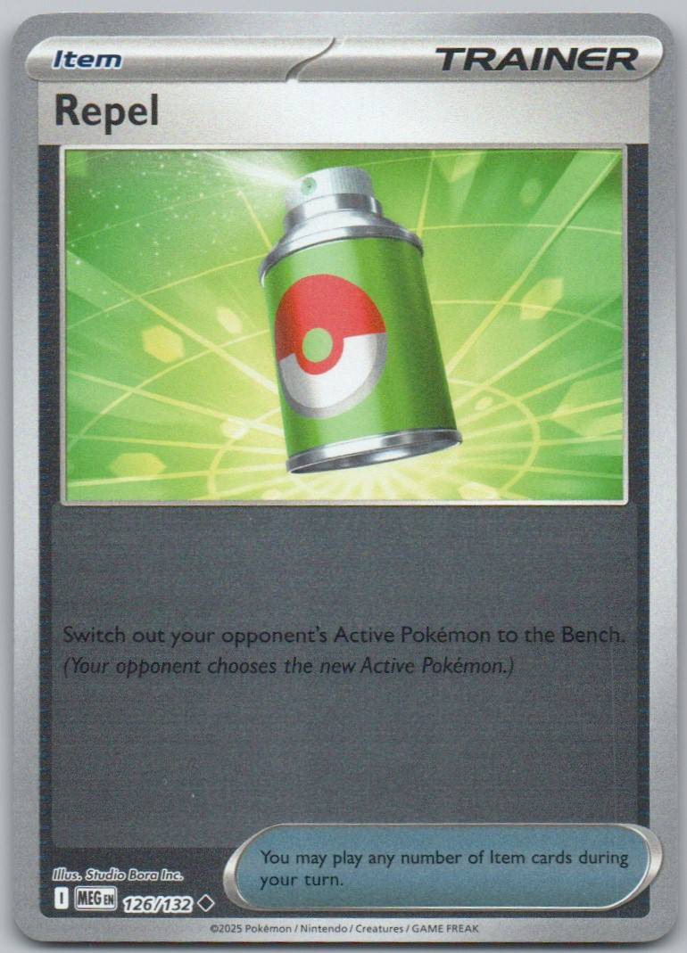 Repel 126 Reverse Holo Trainer Card - Mega Evolution