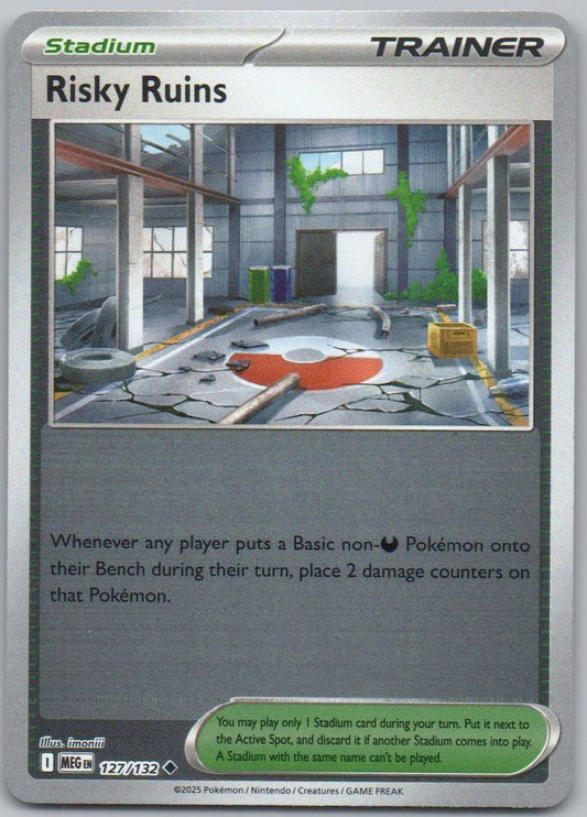 Risky Ruins 127 Reverse Holo Trainer Card - Mega Evolution