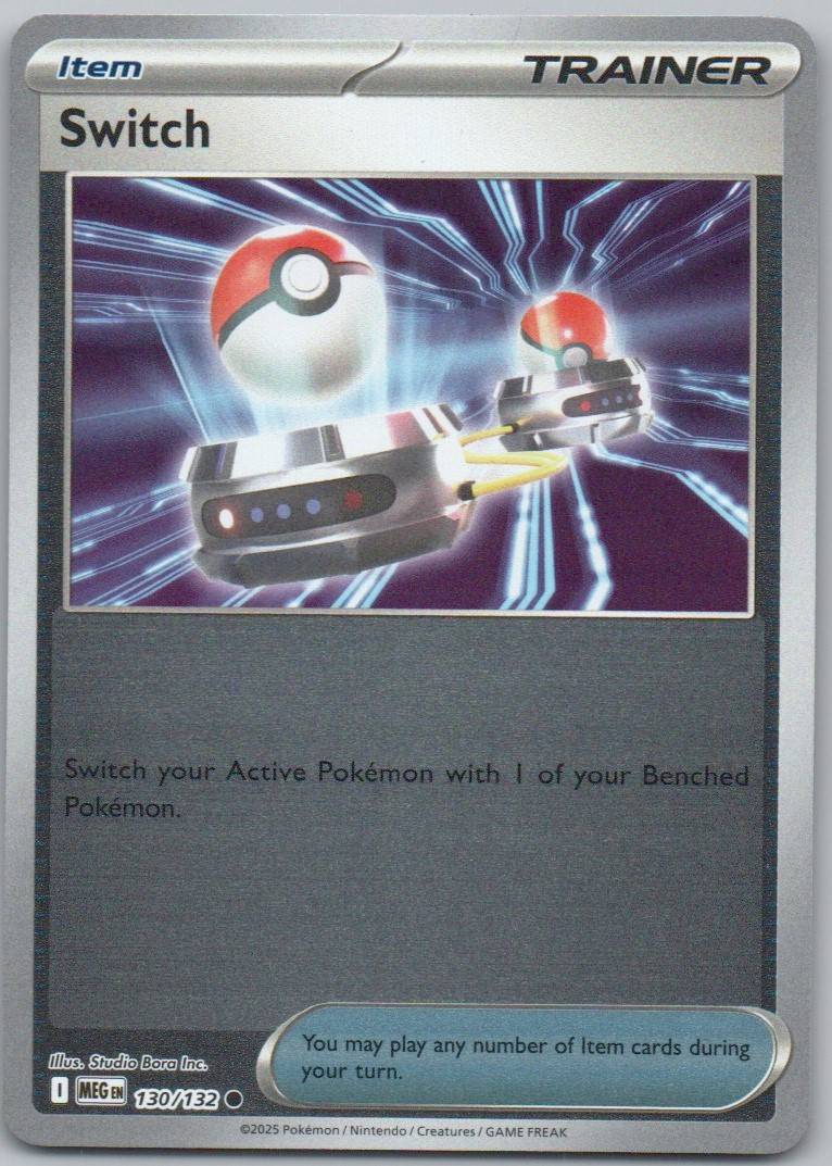 Switch 130 Reverse Holo Trainer Card - Mega Evolution