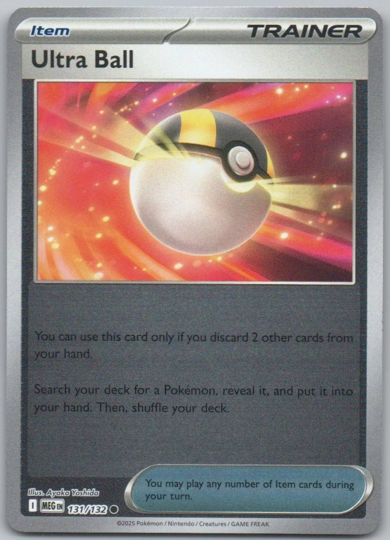 Ultra Ball 131 Reverse Holo Trainer Card - Mega Evolution
