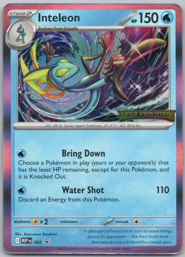 Inteleon 002 Cosmos Water Card - Mega Evolution Promo