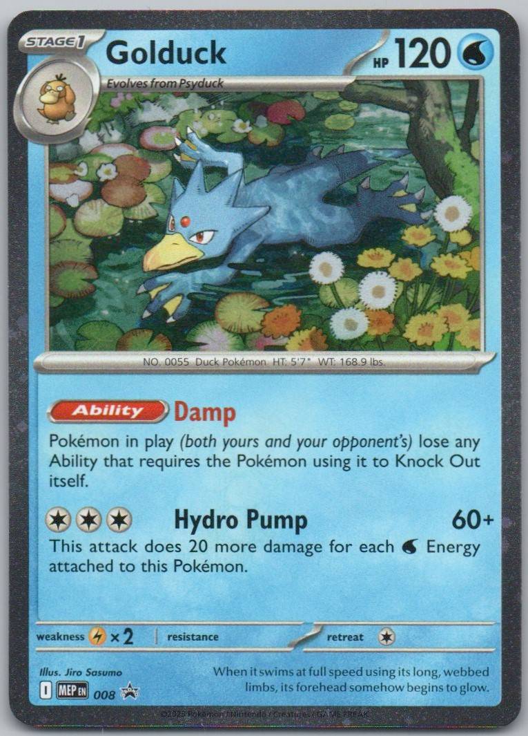 Golduck 008 Cosmos Water Card - Mega Evolution Promo