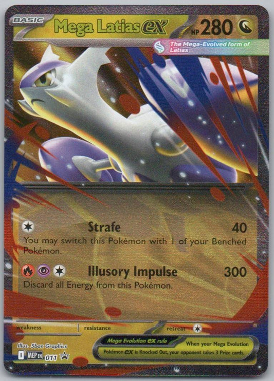 Mega Latias EX 011 Holo Dragon Card - Mega Evolution Promo