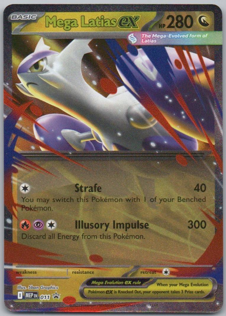 Mega Latias EX 011 Holo Dragon Card - Mega Evolution Promo