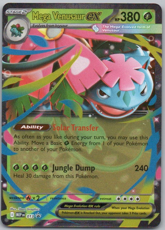 Mega Venusaur EX 013 Holo Grass Card - Mega Evolution Promo